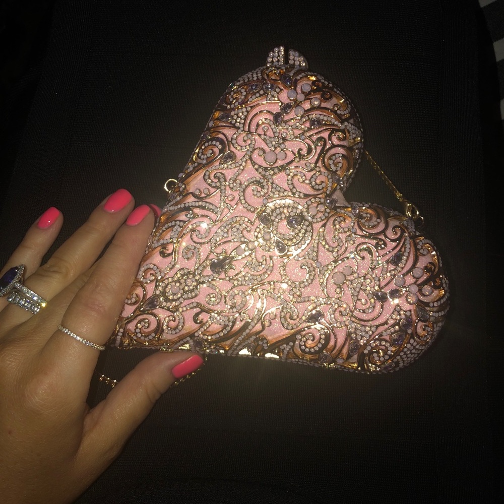 The Nude Face Heart Shaped Swarovski Crystal Bag